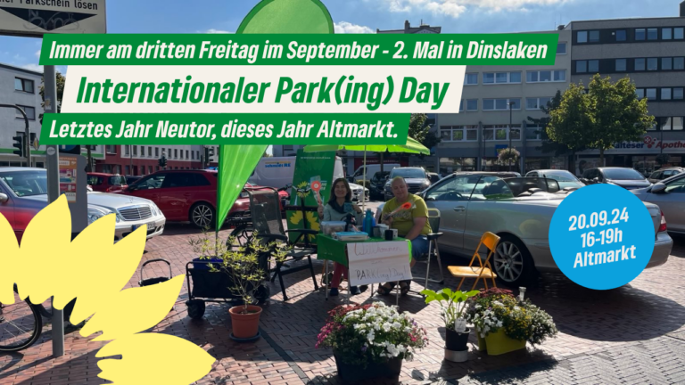 GRÜNE organisieren 2. Dinslakener Park(ing) Day, 20.09.