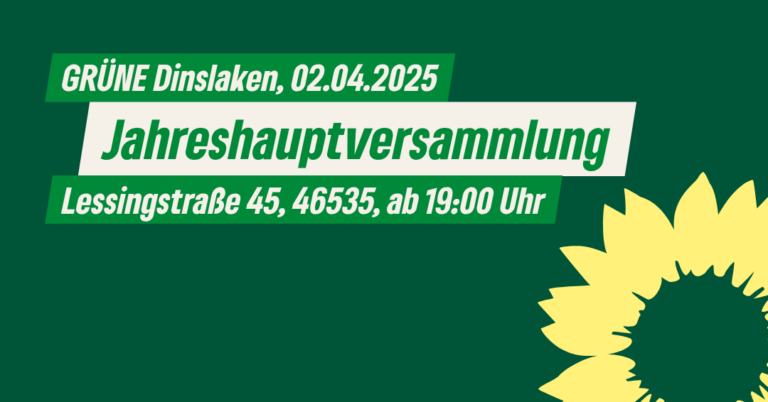 GRÜNE Mitgliederversammlung am Mi, 02.04.