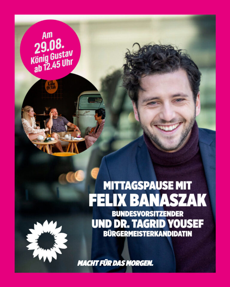 Politische Mittagspause mit Felix Banaszak und Dr. Tagrid Yousef
