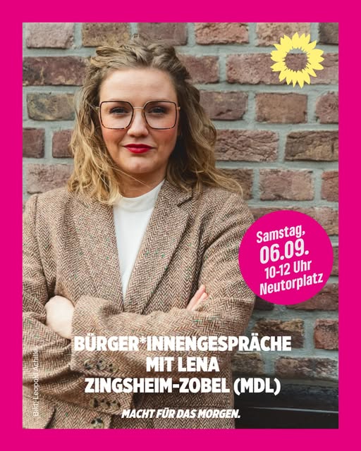 GRÜNE Dinslaken laden zum Wahlkampfstand mit Lena Zingsheim-Zobel ein