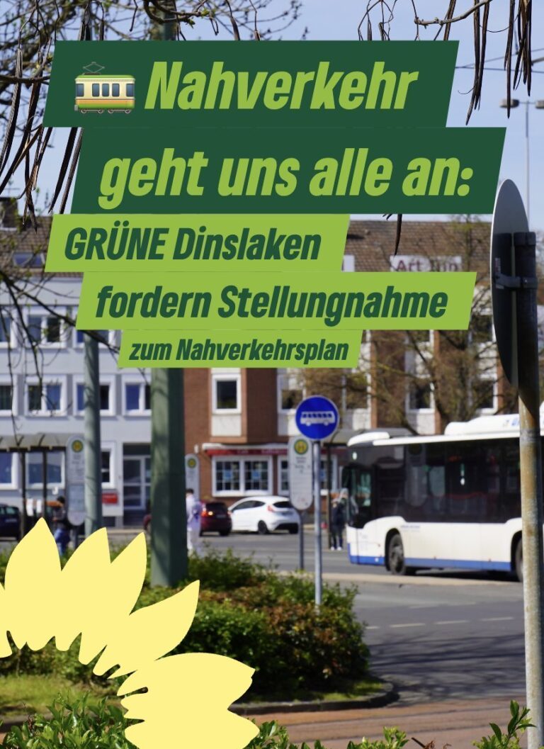 GRÜNE fordern Stellungnahme der Stadt zum Nahverkehrsplan des Kreises Wesel